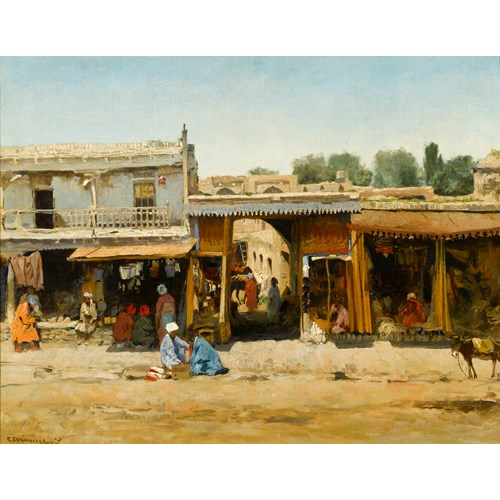 Oriental Market Scene 